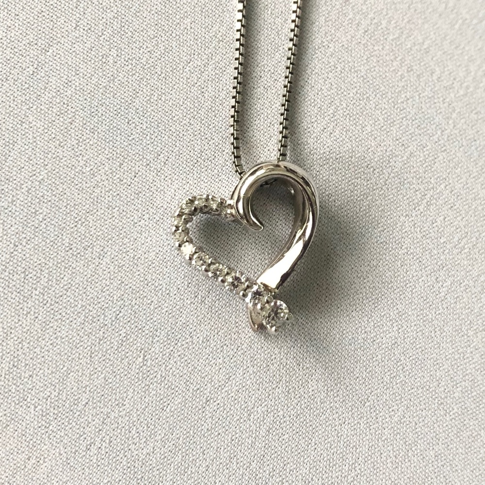 Cubic Zirconia Heart Necklace